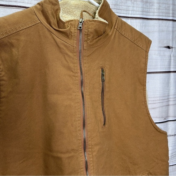 Dickies Mens Vest XL Tan Full Zip Pockets - Picture 4 of 9